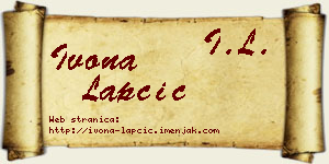 Ivona Lapčić vizit kartica